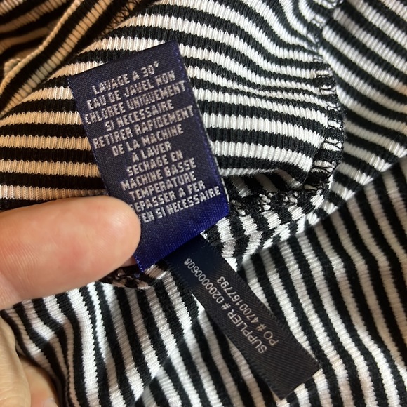 RALPH LAUREN Size Medium Tanktop Dress 100% Pima Cotton Thin Stripe Preppy Chic - Picture 14 of 16